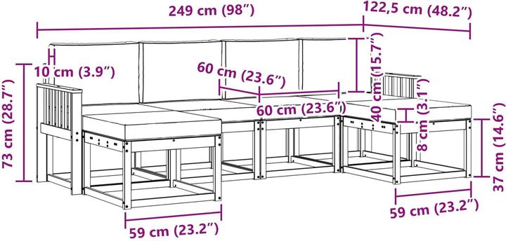 Produktbild vidaXL Outdoor-Sofagarnitur
