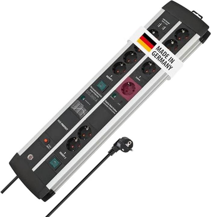 Actual product image Brennenstuhl Premium Protect Line (13 x, USB-A, CEE 7/3, 3 m)