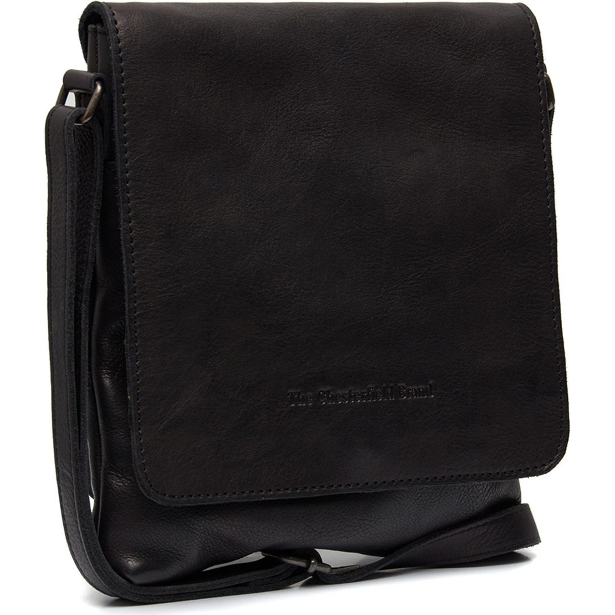 The Chesterfield Brand, Handtasche, Duncan Umhängetasche Leder 22 cm, Schwarz