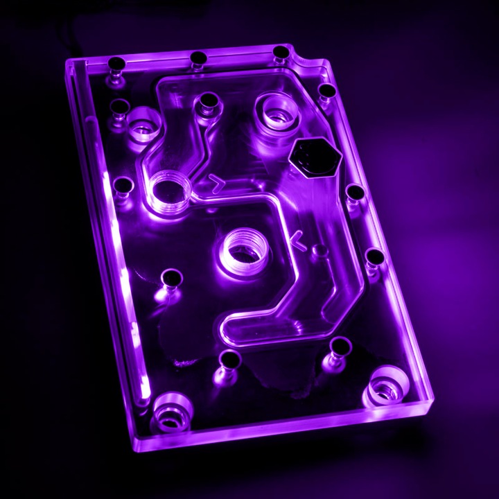 Actual product image Bitspower Monoblock for ASRock X399M Taichi RGB Nickel - Acrylic