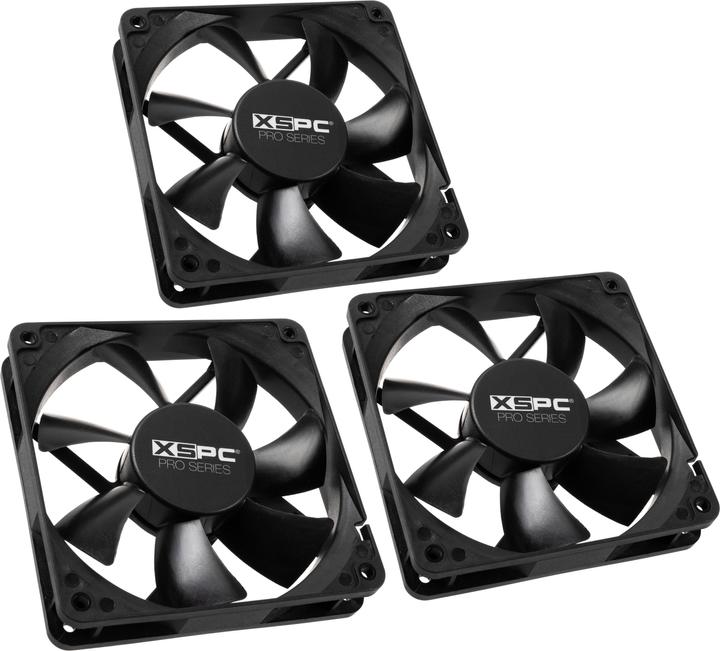Actual product image XSPC Pro Series 120mm Fan - 3-Pin, 1650rpm (Pack of 3) (120 mm)