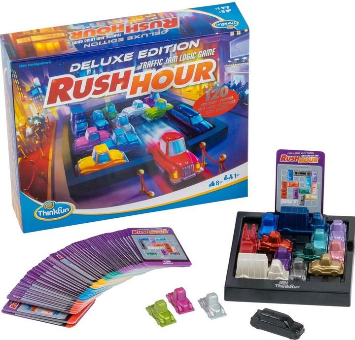 Image du produit Ravensburger ThinkFun 76617 - Rush Hour - Le célèbre jeu d'embouteillage dans l'édition Deluxe avec des (Allemand, Anglais, Espagnol, Français, Italien, Néerlandais, Portugais, 1 - 4 Joueur)