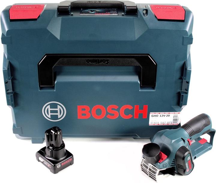 Actual product image Bosch Professional GHO 12V-20 Cordless Planer + 1x Battery GBA 12 V 6.0 Ah + Carry Case L-Boxx - wit