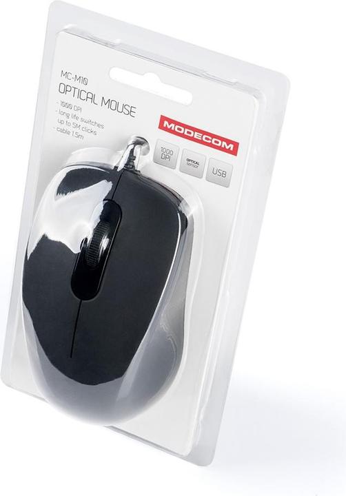Immagine prodotto Modecom MC-M10 Mouse ambidestro USB tipo A ottico 1000 DPI (Cablato)