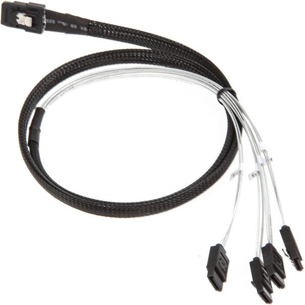 Thumbnail - InLine SAS-Kabel (OCR), 1x Mini-SAS zu 4x SATA, Interne Kabel (PC)