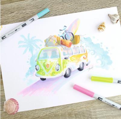 Actual product image Tombow Bristol (A6, Plain, No binding)