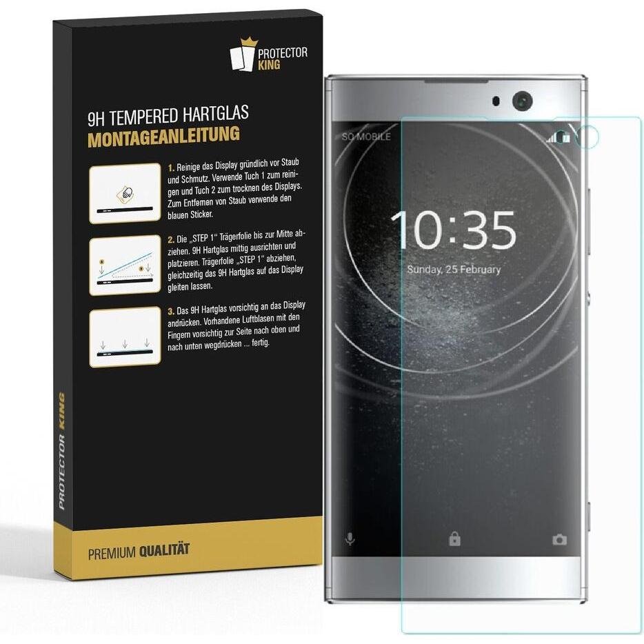 Thumbnail - Protectorking 3x echtes Tempered 9H Panzerhartglas 3D KLAR (3 Stück, Sony Xperia XA2), Smartphone Schutzfolie, Transpare...