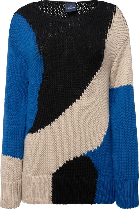 Actual product image Laurasøn Damen Pullover, Colorblocking graubeige L 825729307-L (L)