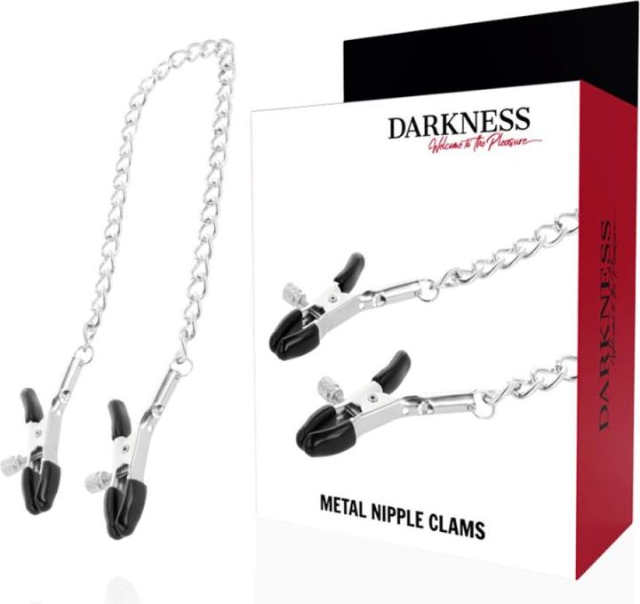 Actual product image Darkness Sensations Darkness Adjustable Nipple Clamp Metal