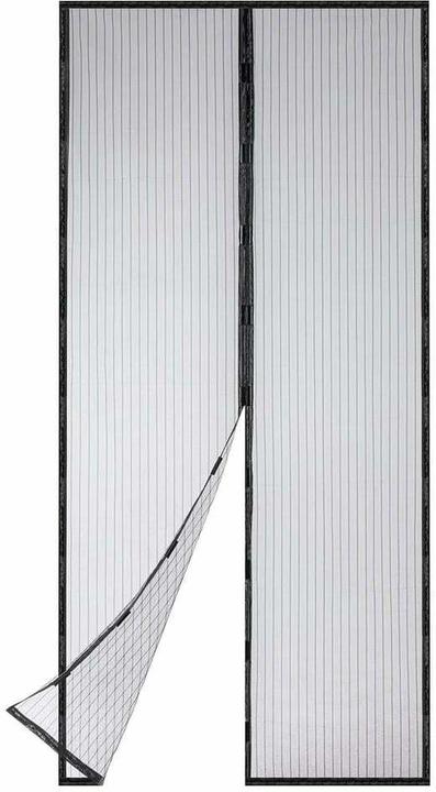 Easymaxx Moskitonetz 100 x 210 cm Magic Klick, Schwarz (100 x 210 cm)