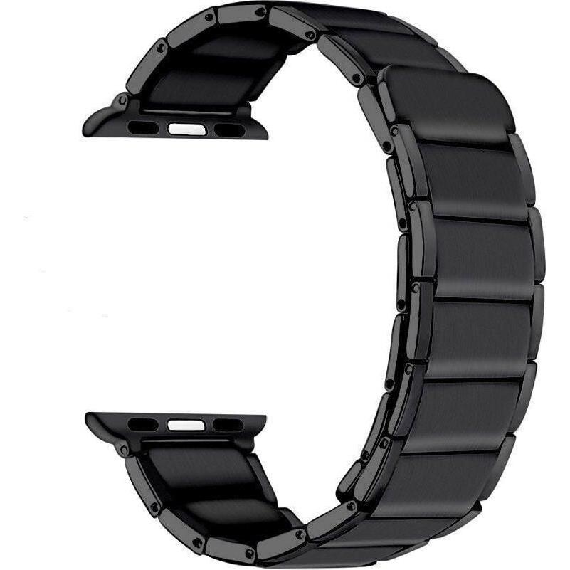 Thumbnail - Strap-it Stahlarmband (Edelstahl, Apple Watch), Uhrenarmband, Schwarz