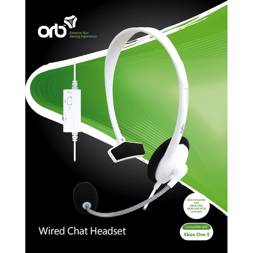 ORB Wired Chat Headset - For Xboxone S, Gaming Headset, Weiss