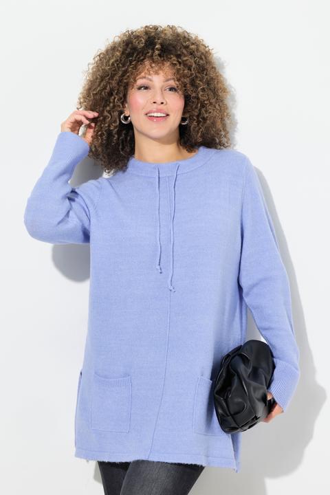 Immagine prodotto Ulla Popken Pullover, Stehkragen, Kordel, Taschen, Langarm (42, 44)