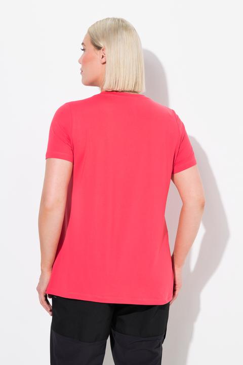 Image du produit Ulla Popken T-shirt de sport, séchage rapide, col V, manches courtes (58)
