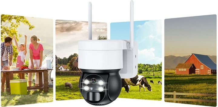 Image du produit Choetech ASC006-4G caméra solaire intelligente PTZ 4G LTE avec panneau solaire 5W - blanc (2048 x 1536 pixels, 2592 x 1520 pixels)