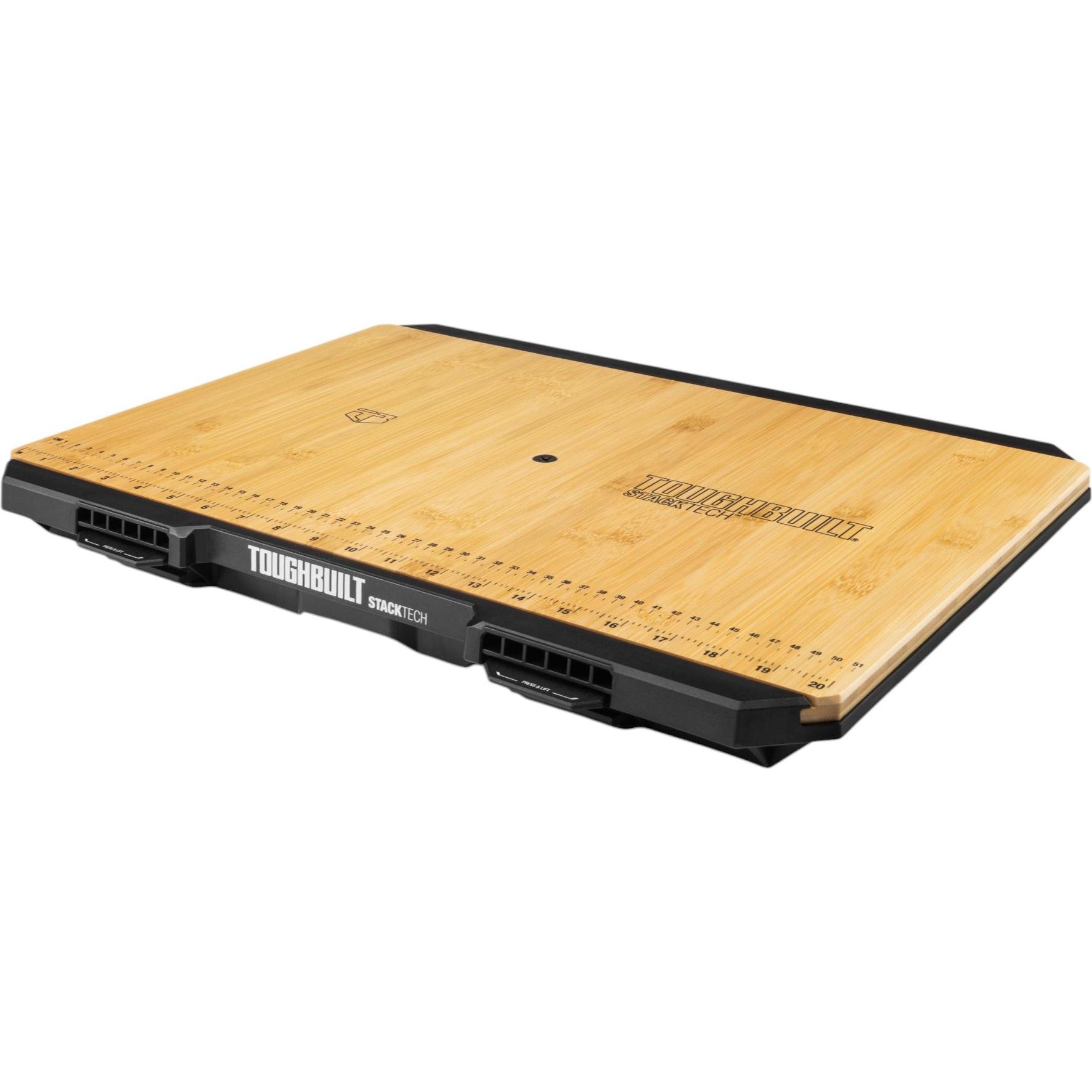ToughBuilt, Accessori per banco da lavoro, StackTech TB-B1-A-10 Bambus Arbeitsplatte mit Massanzeige 42,5 x 41 x 5 cm (Legno)