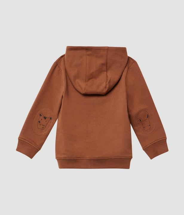 Produktbild s.Oliver Sweatshirt Jacke Sweatshirt-Jacke mit Kapuze und Ellenbogenpatches (92)
