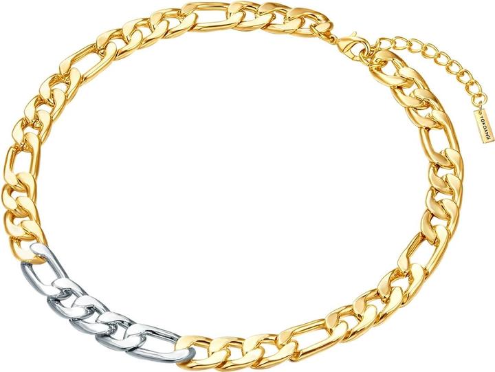 Image du produit Yokoamii Femmes laiton argent/or jaune 43,0 cm chaîne de base + 5,0 cm extension - 30124 (Laiton, 43 - 48 cm)