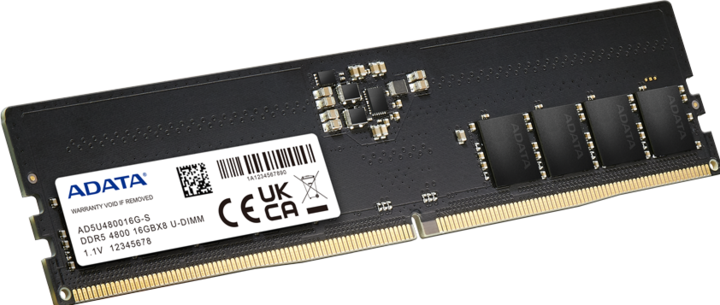Produktbild Adata DDR5 PC 4800 CL16 Value (1 x 16GB, 4800 MHz, DDR5-RAM, DIMM)