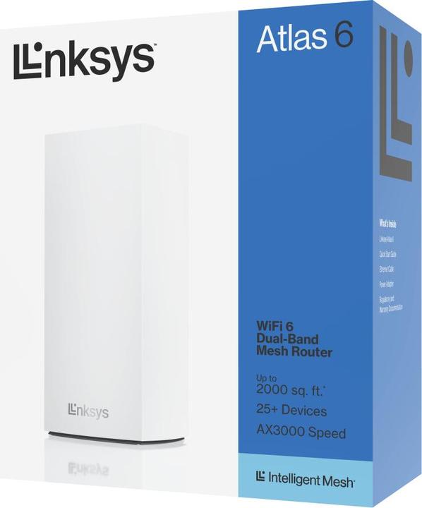 Actual product image Linksys MX2001 AX3000 WIFI 6 MESH 1-PACK