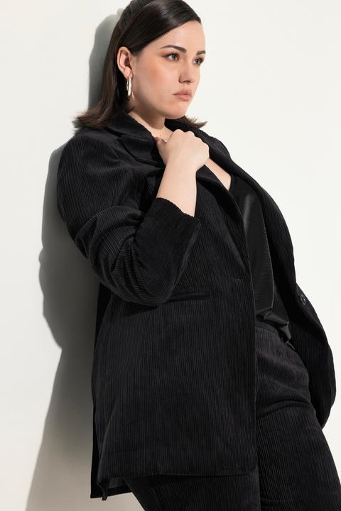 Immagine prodotto Ulla Popken Blazer in velluto a coste con revers e doppio spacco sul retro (50)