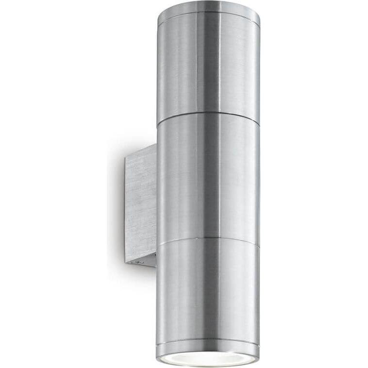 Ideal lux, Gartenbeleuchtung, GUN Wandleuchte GU10 2-fach dimmbar Aluminium IP44 033013 (GU10, IP44)