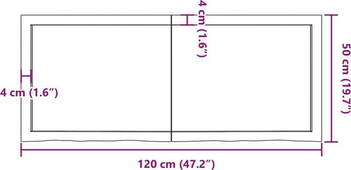 Produktbild vidaXL Tischplatte (120 x 50 cm)