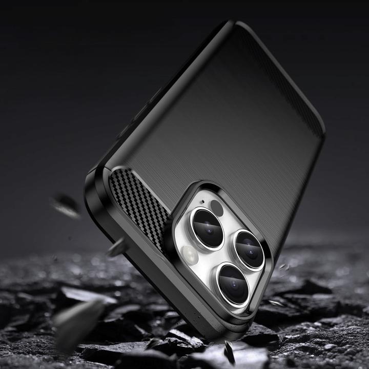 Produktbild Cover-Discount iPhone 16 Pro - Metall Carbon Look Hülle (Apple iPhone 16 Pro)