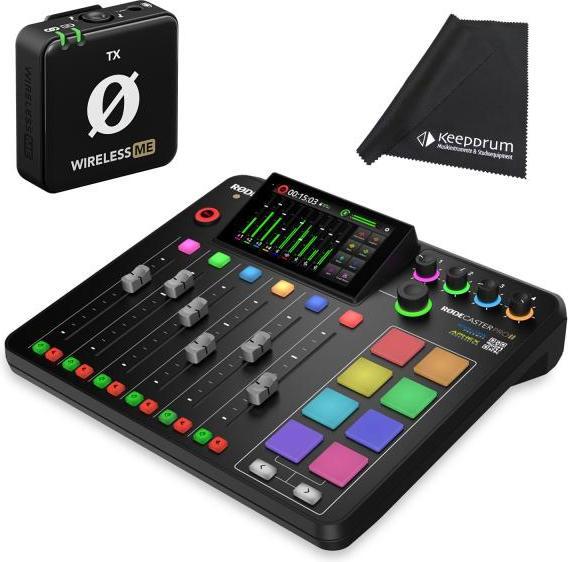 RØDE Rodecaster Pro II mit WIME-TX Mikrofon (Studio- und Livemixer)