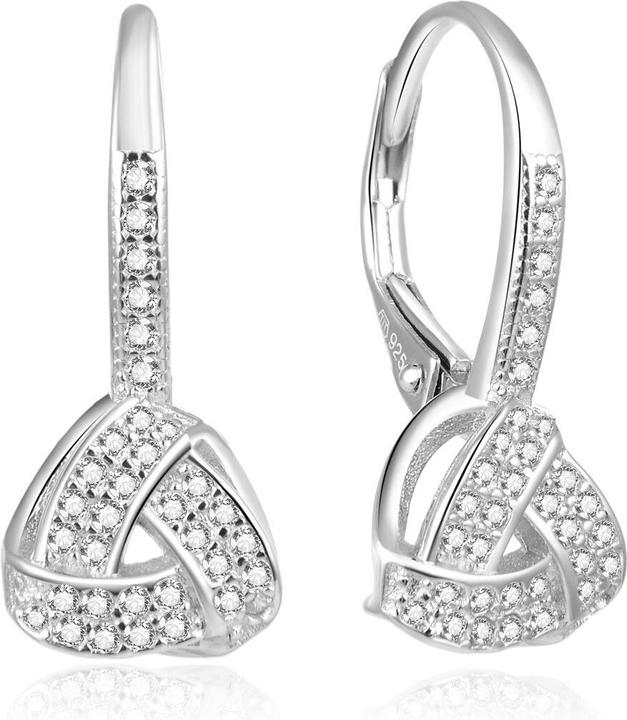 Immagine prodotto Beneto Orecchini moderni in argento con zirconi chiari AGUC1764