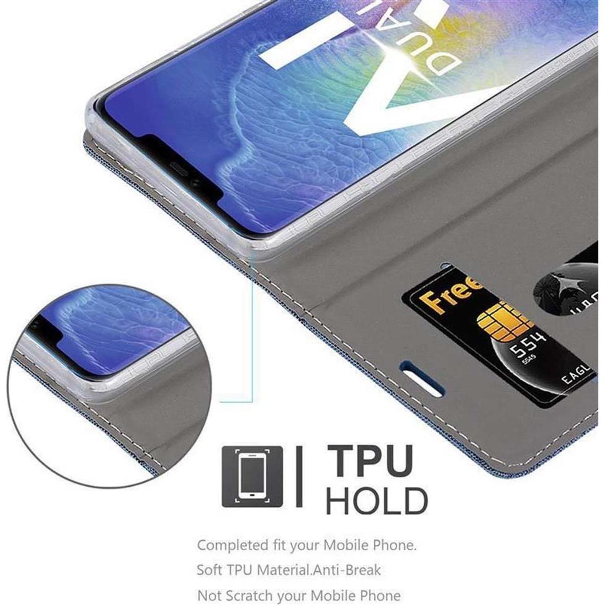 Thumbnail - Cadorabo Book Jeans Optik Cover (Huawei Mate 20 Pro), Smartphone Hülle, Blau