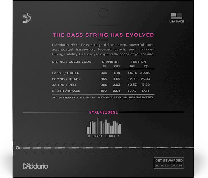 Produktbild D'Addario NYXL45100SL (4 x, Gitarre, 0.05")