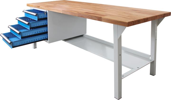 Actual product image ADB Professional workbench 4 drawers 2000mm (75 cm, 200 cm)