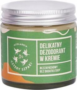 Mydlarnia Cztery Szpaki MYDLARNIA CZTERY SZPAKI Delikatny dezodorant w kremie bez dodatku sody Bezzapachowy 60ml (60 ml)