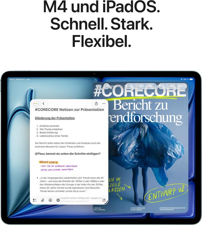 Produktbild Apple iPad Air 11 2026 (nur WLAN, 11", 512 GB, Blue)