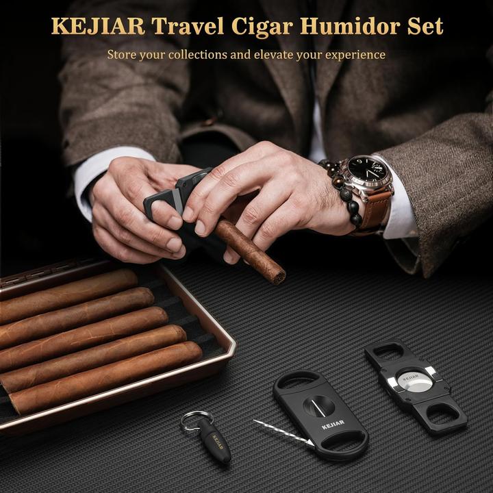 Actual product image Kejiar Reisehumidor-Set mit Zubehör für Zigarrenliebhaber