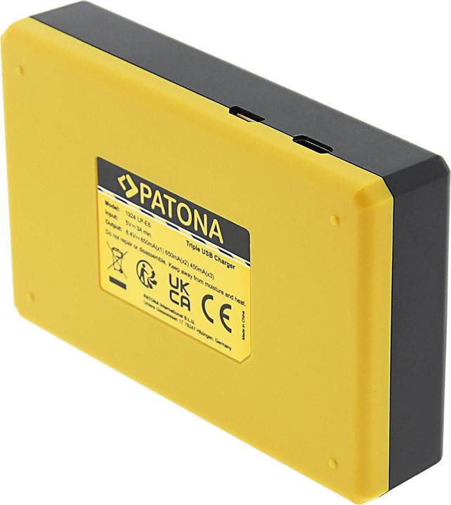 Actual product image Patona Triple charger Canon LP-E6 (Camera battery charger)