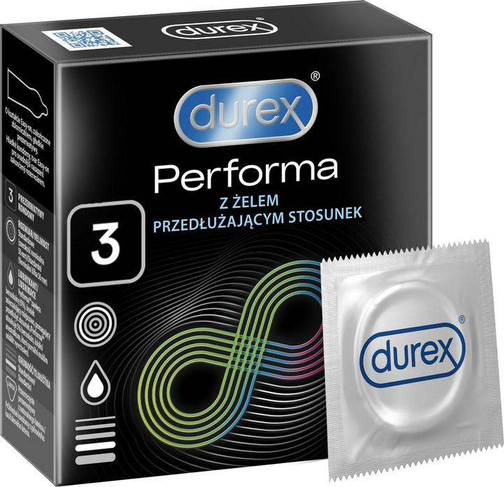 Actual product image Durex Performa Condoms Made Of Lubrycant For Longer Pleasure 3Pcs (3 pcs.)