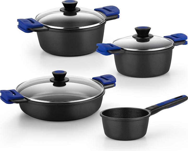 Actual product image BRA Advanced pan set for all heat sources including induction black (28 x 6.30 cm)