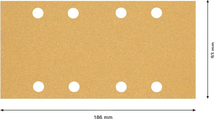 Actual product image Bosch Professional Zubehör Expert C470 Sandpaper with 8 holes for orbital sander, 93 x 186 mm, G 60, 50 pcs. (60)