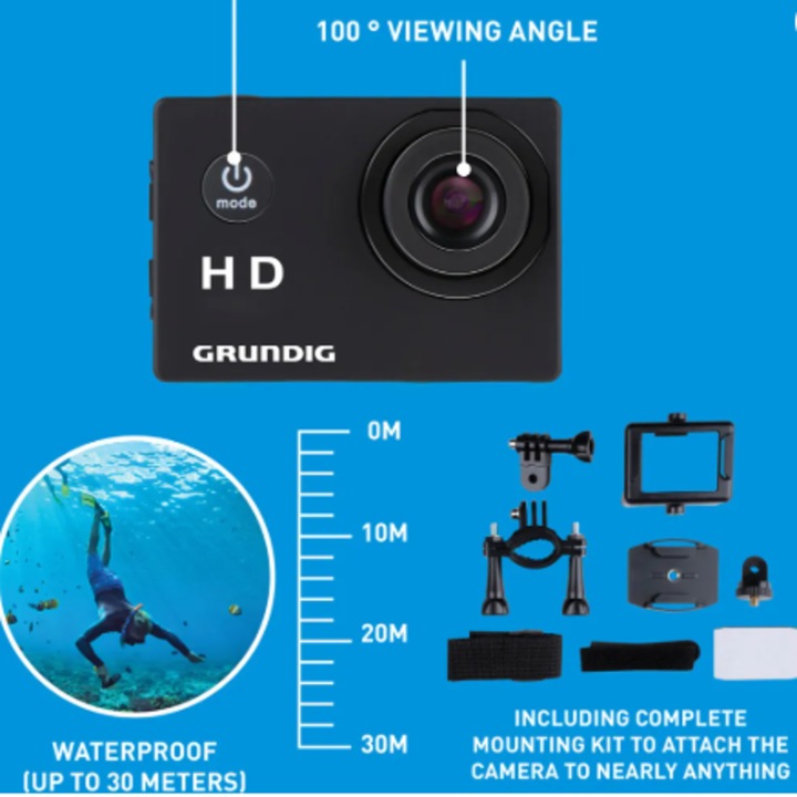 Productafbeelding Grundig Actiecamera HD 720P, 2" scherm (30p)