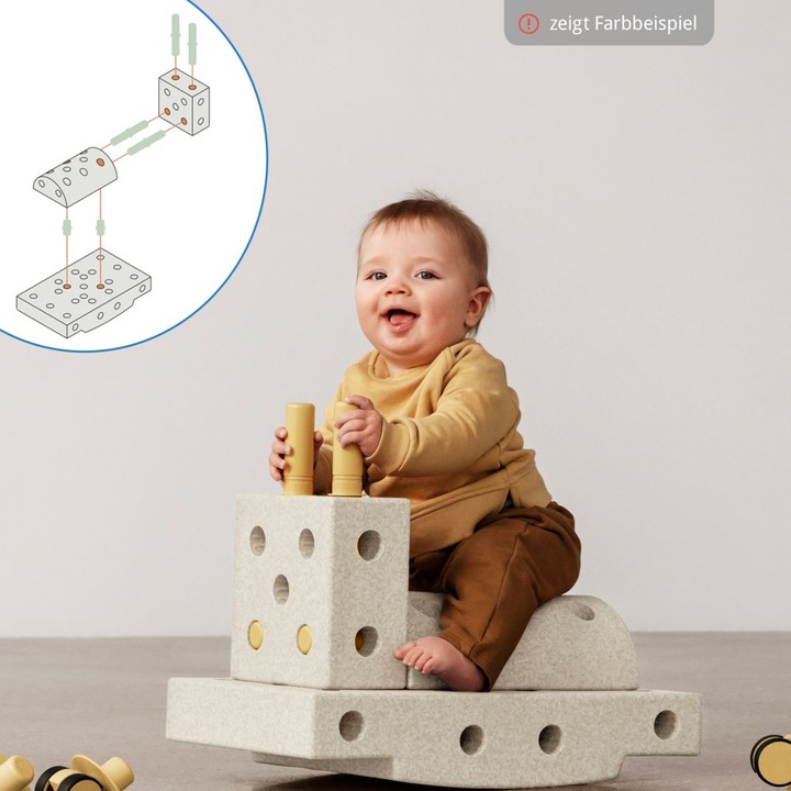 Image du produit Modu Dreamer-Set - Kit de construction XXL Jouet d'équilibre, toboggan, bascule