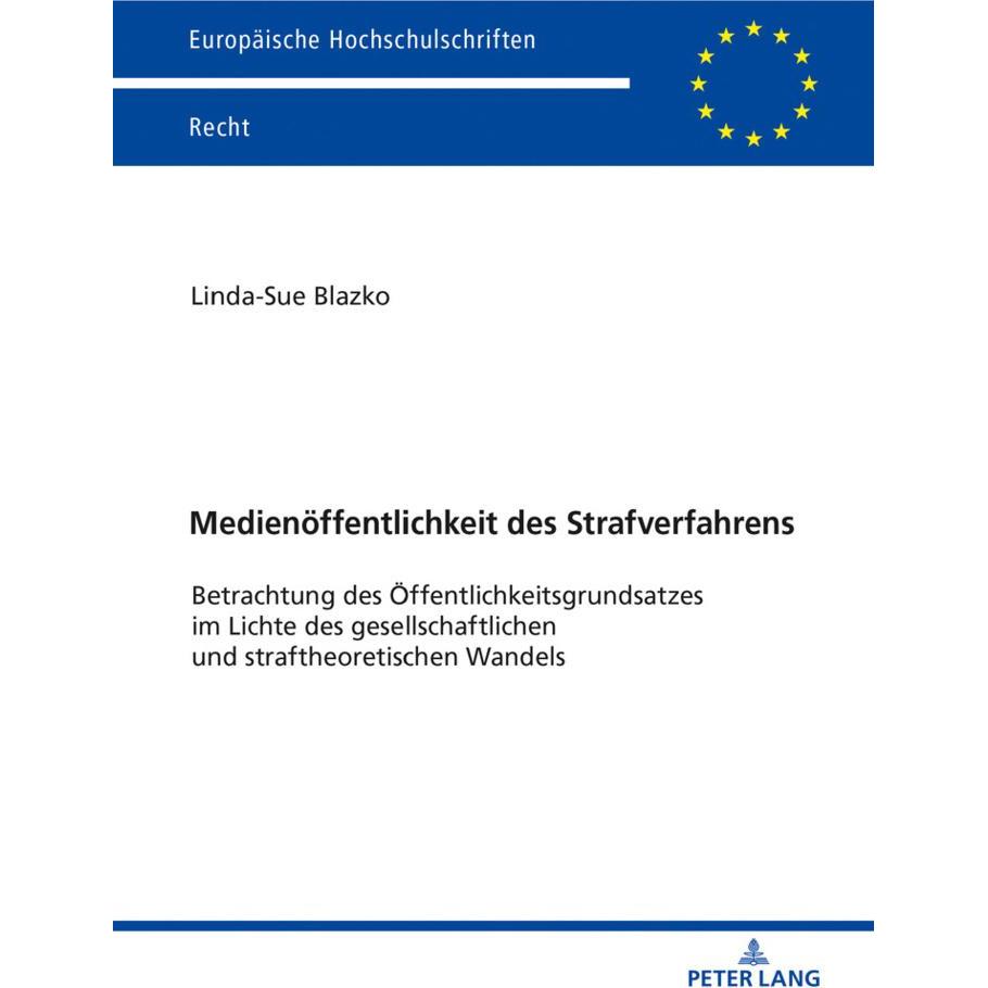 Blazko:Medienöffentlichkeit des Strafve, Fachbücher von Linda-Sue Blazko