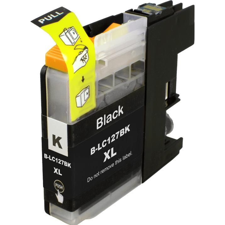 Ampertec, Druckerpatrone, Tinte kompatibel mit Brother LC-127XLBK schwarz (BK)