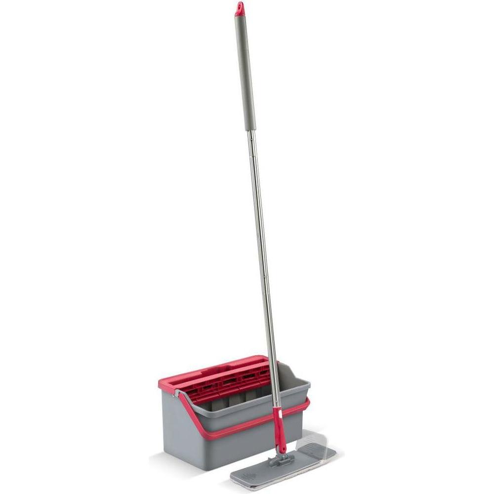 Lamart Clean LT8064 – Flat Mop Set with 8 L Bucket, Utensili pulizia, Bianco