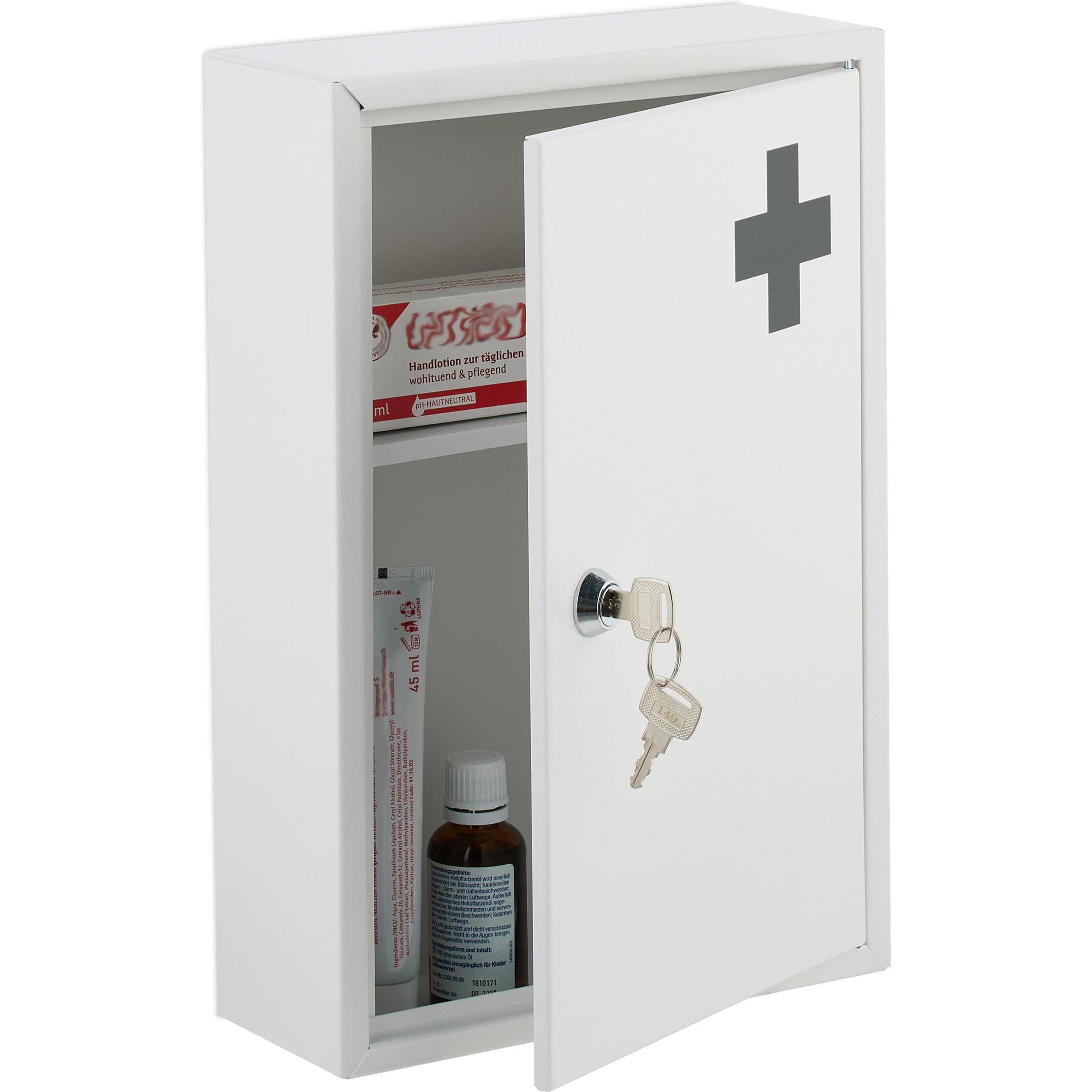 Relaxdays, Badezimmerschrank, Medizinschrank (21.5 x 8 x 32 cm)