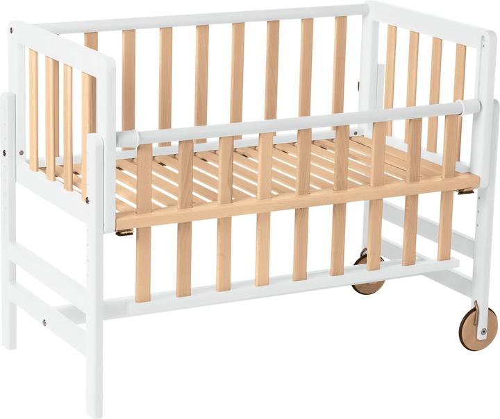Geuther Co -Sleeper, Versuutbed, Crib - mit Rädern - 45 x 90 cm - Babybett bis 9 kg - Festes Buchenh (45 x 90 cm)