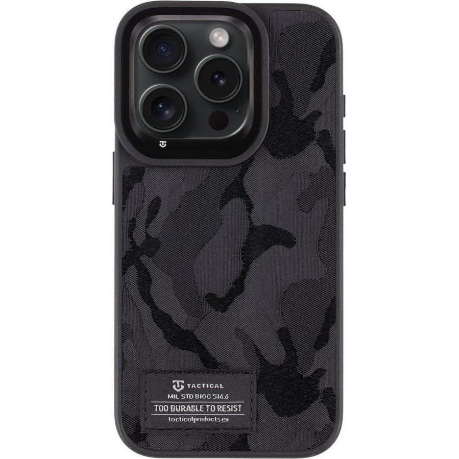Tactical Camo Troop Cover for Apple iPhone 15 Pro Black (Apple iPhone 15 Pro), Smartphone Hülle, Schwarz