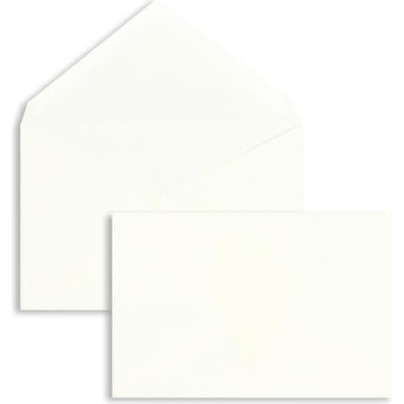 Thumbnail - Blanke, Briefumschlag, Briefumschläge 87x132mm 100g/qm gummiert VE=100 Stück weiss (100 x)