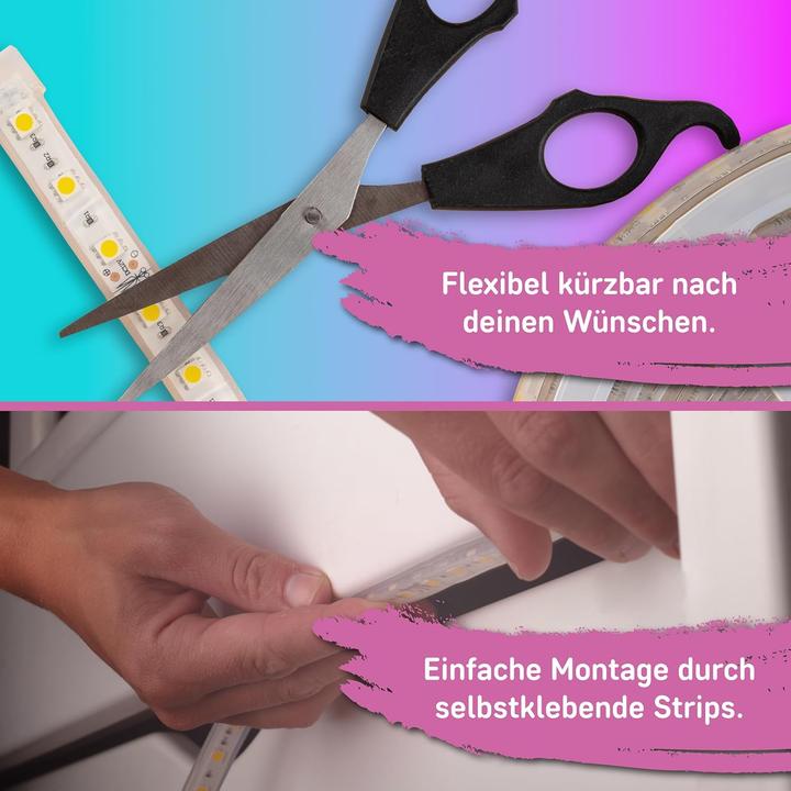 Image du produit Müller Licht Bande lumineuse LED Strip smart RGB 5m Music Sensor 21000123 (RGB, 500 cm, Intérieur)